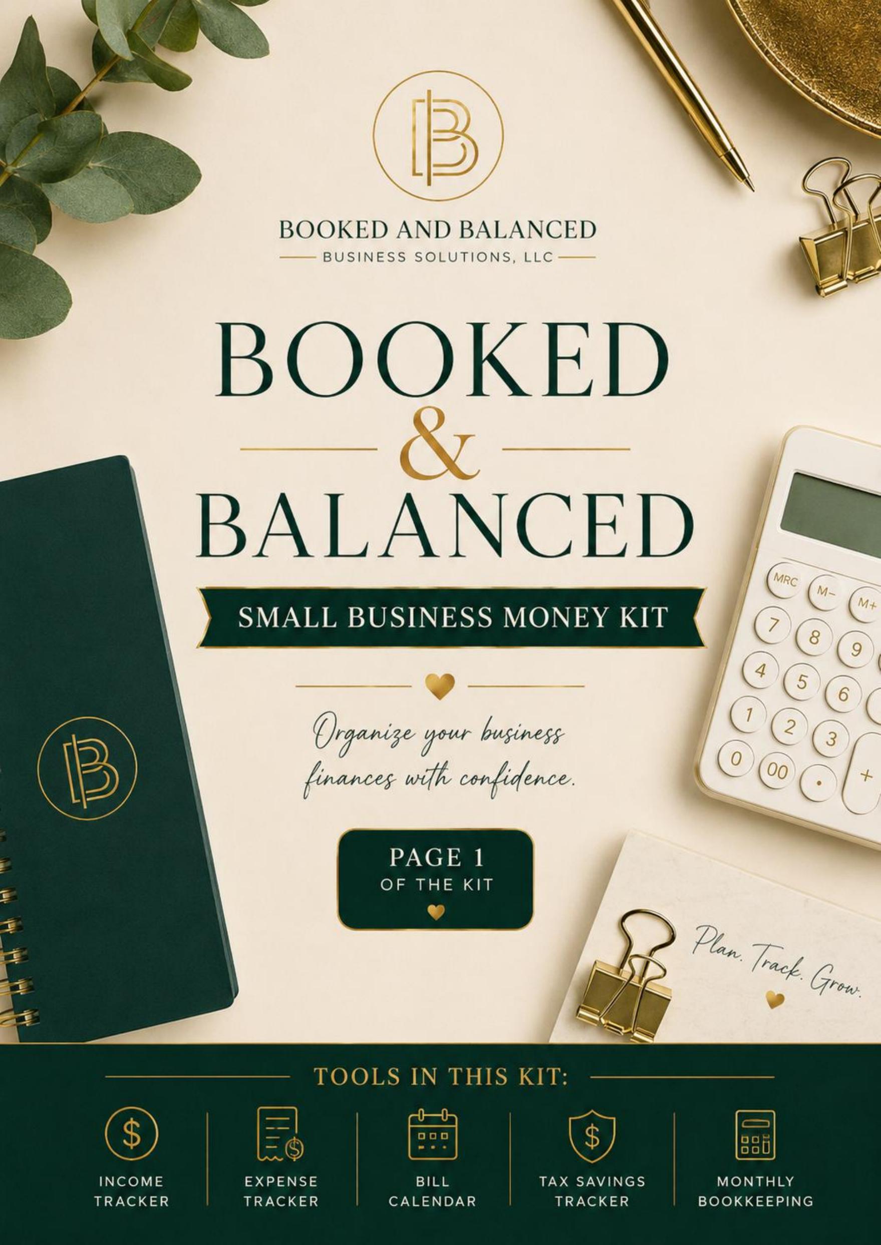 Booked and Balanced Small Business Money Kit cover